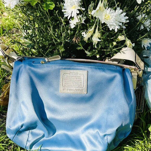 Coach Poppy Daisy Madras Pastel Tartan Plaid Crossbody Purse - Picture 8 of 16